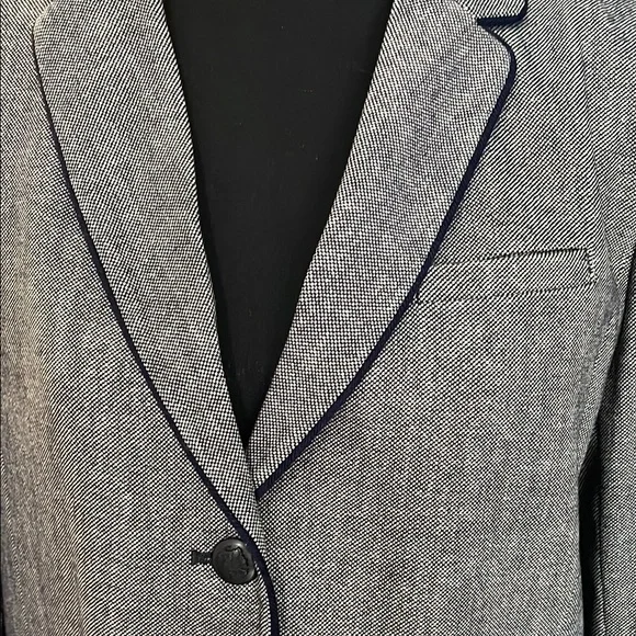 GAP Wool Blend Navy Uniform Academy Blazer with Polka Dot Lining - Picture 5 of 12